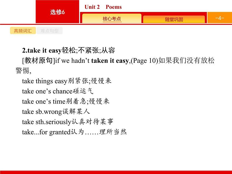 (人教版)高考英语一轮复习课件选修六6.2 Unit 2　Poems (含答案)04