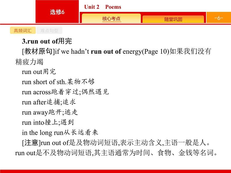 (人教版)高考英语一轮复习课件选修六6.2 Unit 2　Poems (含答案)06