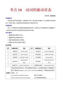 (通用版)高考英语二轮复习考点过关练14《动词的被动语态》(含解析)