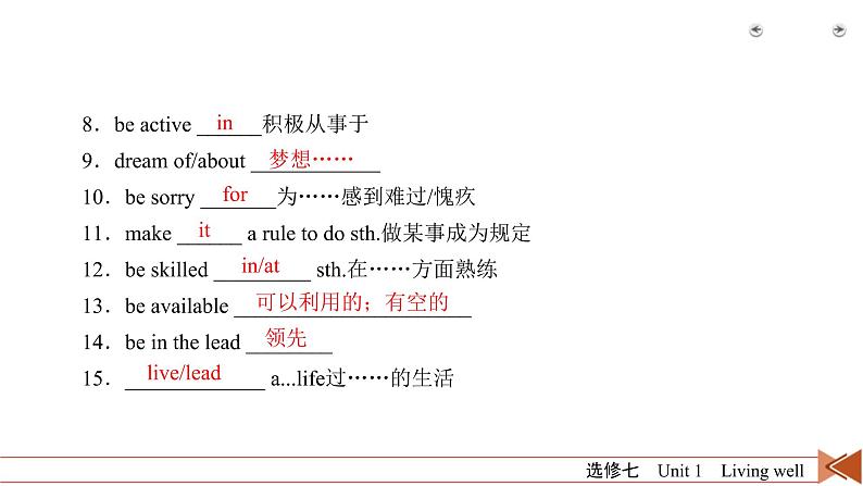 (人教版)高考英语一轮复习课件 选修7 Unit 1 (含详解)05