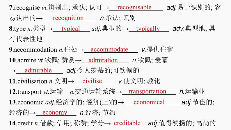 高三英语一轮复习（新教材新高考） 生活与学习 专题课件  3　Travelling Around 旅行第8页