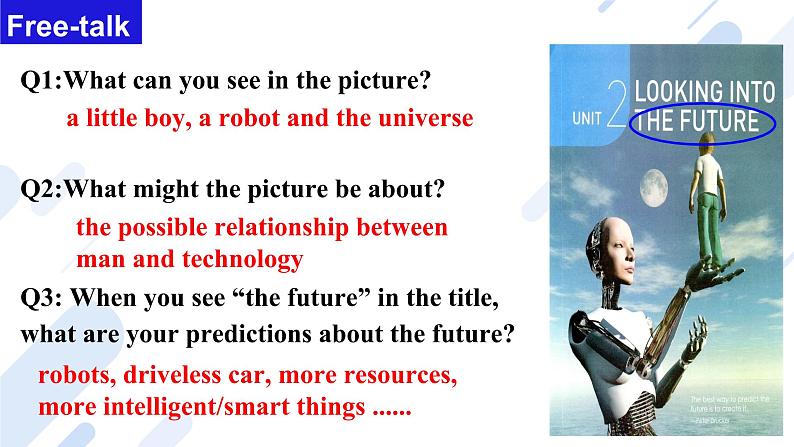 人教版选修一 Unit 2 Looking into the Future Reading and Thinking 课件02