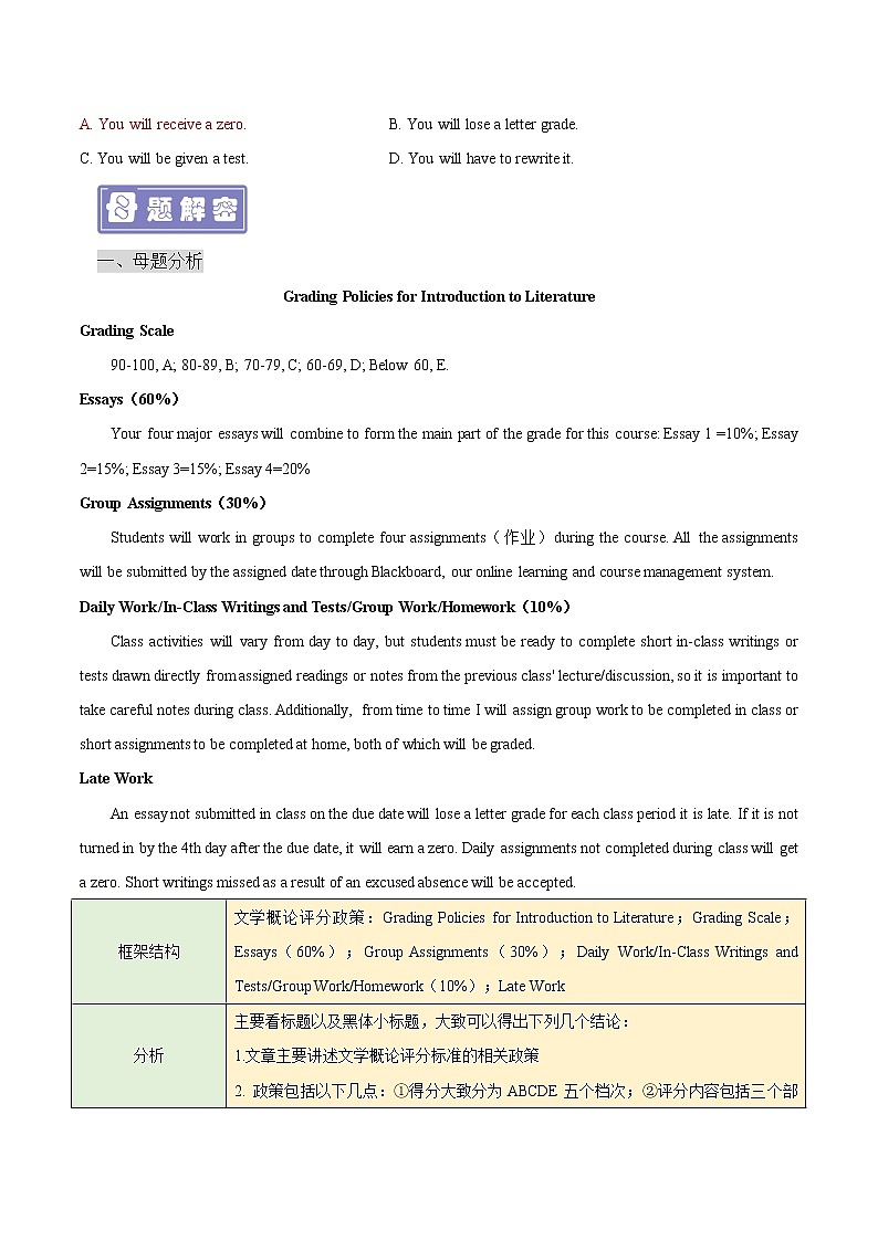 【高考真题解密】高考英语真题题源——专题01《阅读理解（文学概论）》母题解密（新高考卷）第2页
