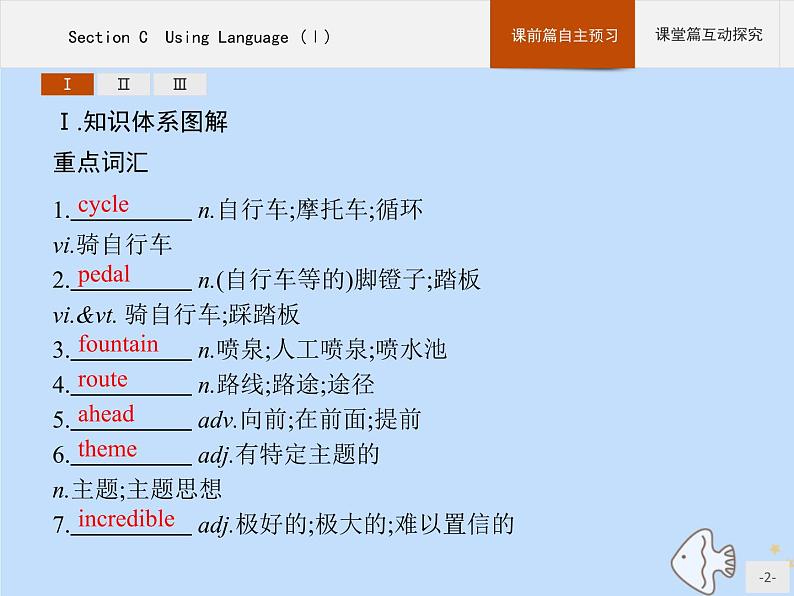 人教版高中英语选择性必修第一册unit3 fascinating parks sectionc using language ⅰ课件02