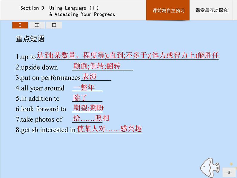 人教版高中英语选择性必修第一册unit3 fascinating parks sectiond using language ⅱ and assessing your progress课件第3页