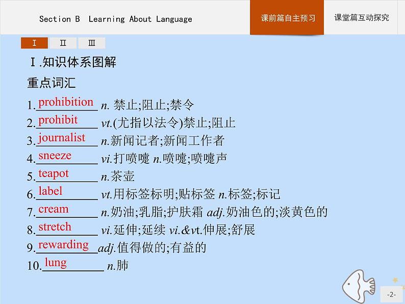 人教版高中英语选择性必修第一册unit3 fascinating parks sectionb learning about language课件02