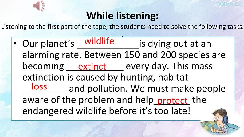 Unit 2 Wildlife protectionListening Speaking 课件04