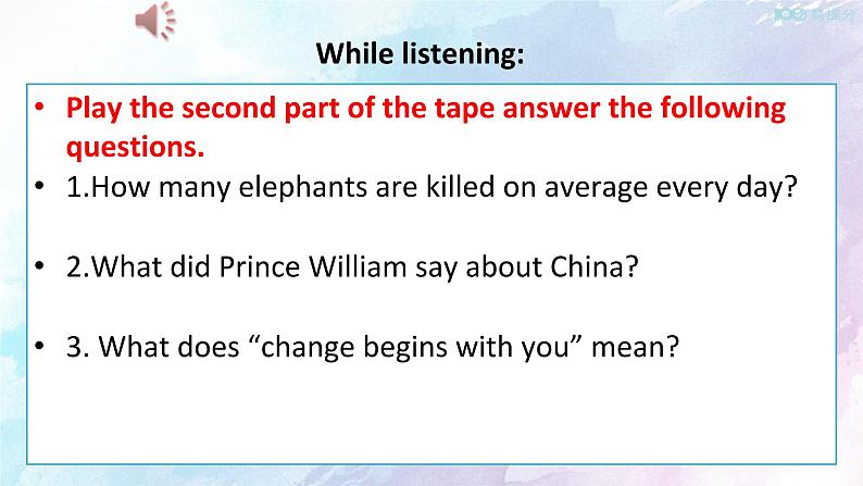 Unit 2 Wildlife protectionListening Speaking 课件05