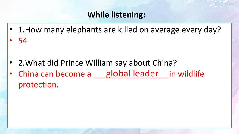 Unit 2 Wildlife protectionListening Speaking 课件06