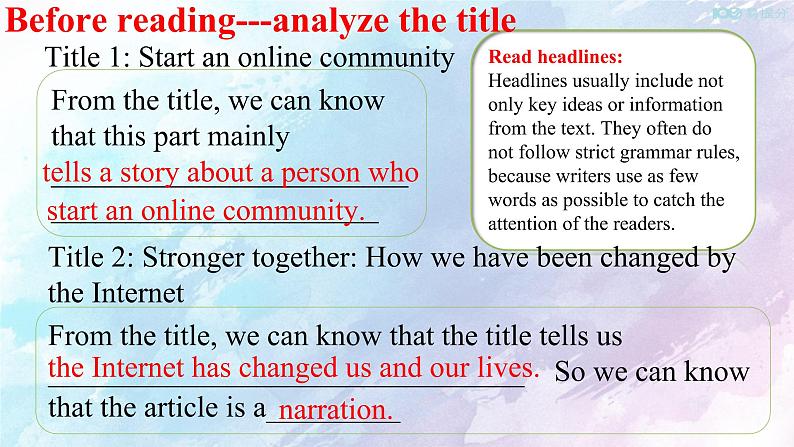 Unit 3 The internet  3.2 Reading and Thinking 课件03