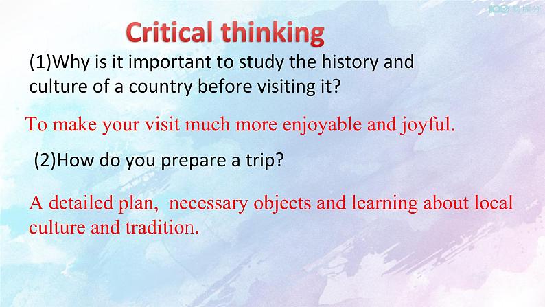 Unit 4 History and traditions Reading&Thinking 课件08