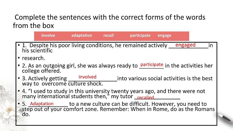 Unit 2 Bridging Cultures Period 2  课件第6页