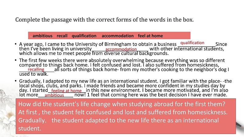 Unit 2 Bridging Cultures Period 2  课件第7页