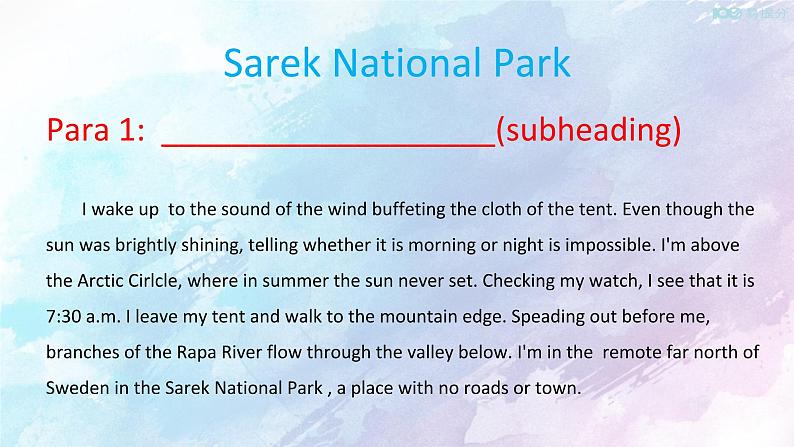 Unit 3 Fascinating Parks Reading hinking 课件第6页