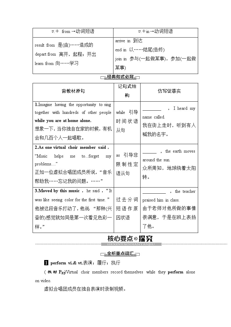 Unit 5 Music Section Ⅱ 重点词汇句式教学设计第3页