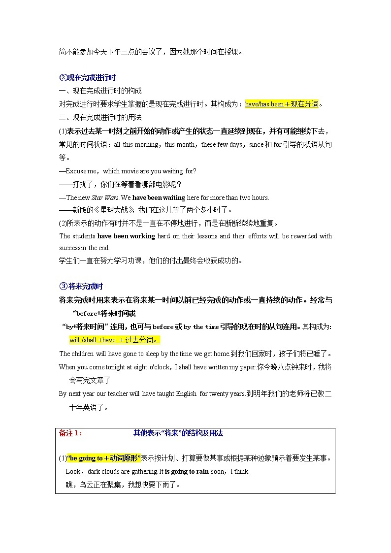 【备战2023高考】英语全复习——专题01：动词时态语态用法梳理梳理-精讲精练（上海用）（解析版）第2页