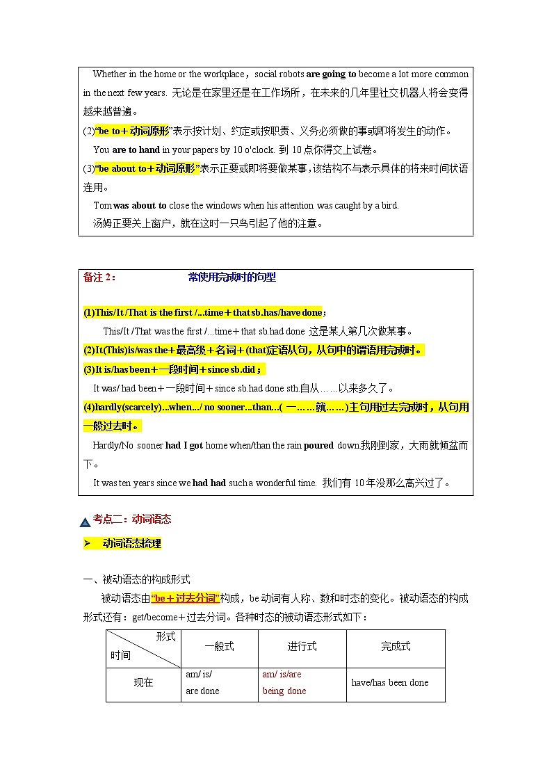 【备战2023高考】英语全复习——专题01：动词时态语态用法梳理梳理-精讲精练（上海用）（解析版）第3页