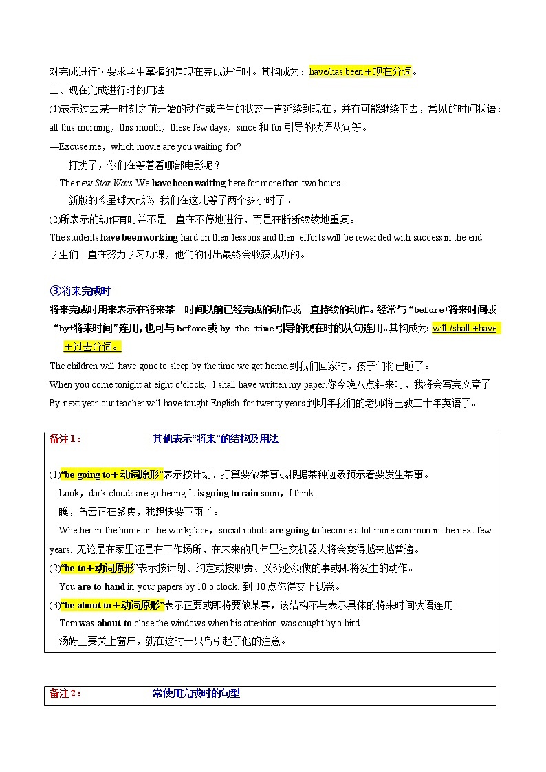 【备战2023高考】英语全复习——专题01：动词时态语态用法梳理梳理-精讲精练（上海用）（原题版）第2页