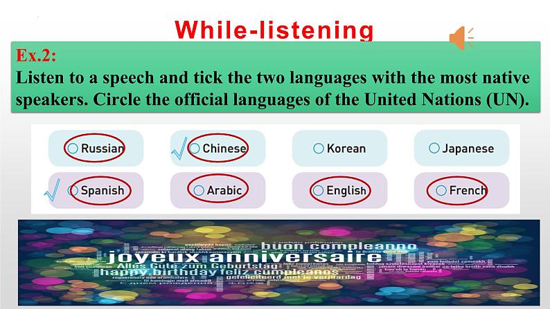 人教版（2019）必修第一册 Unit 5 Languages Around the World Listening and Speaking 课件07