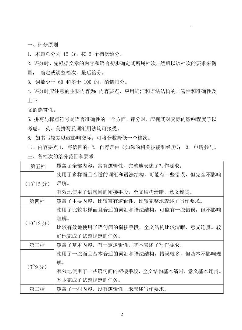 2022-2023学年福建省福清市一级达标校高三上学期期中联考英语试题（PDF版含答案02
