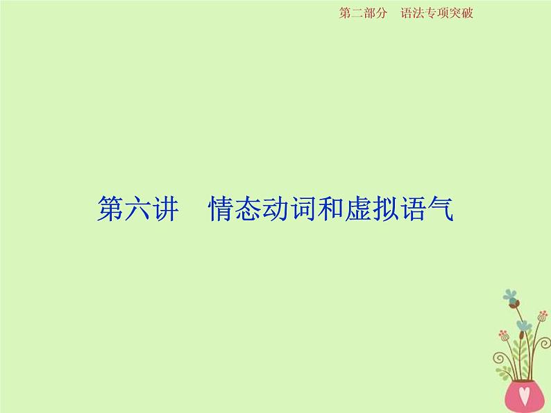 高考英语二轮复习语法专项突破第六讲情态动词和虚拟语气课件 (含解析)01