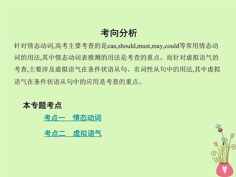 高考英语二轮复习语法专练专题四情态动词和虚拟语气课件 (含解析)02