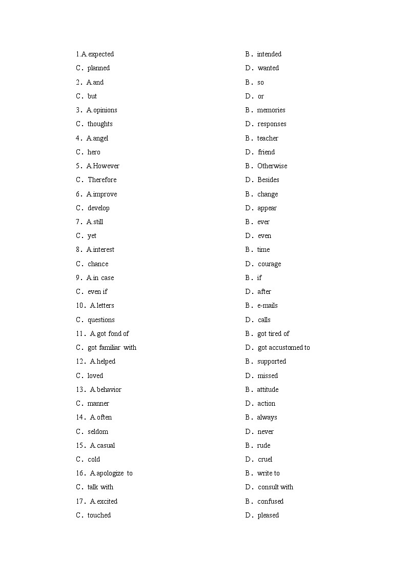 高考英语二轮复习试题：第七组练习 Word版含解析第3页