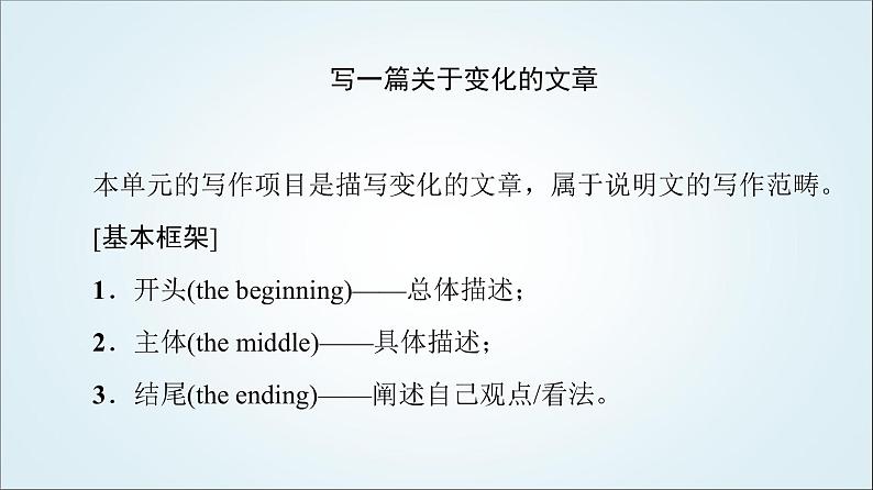 外研版高中英语选择性必修第二册Unit3表达作文巧升格课件+学案02