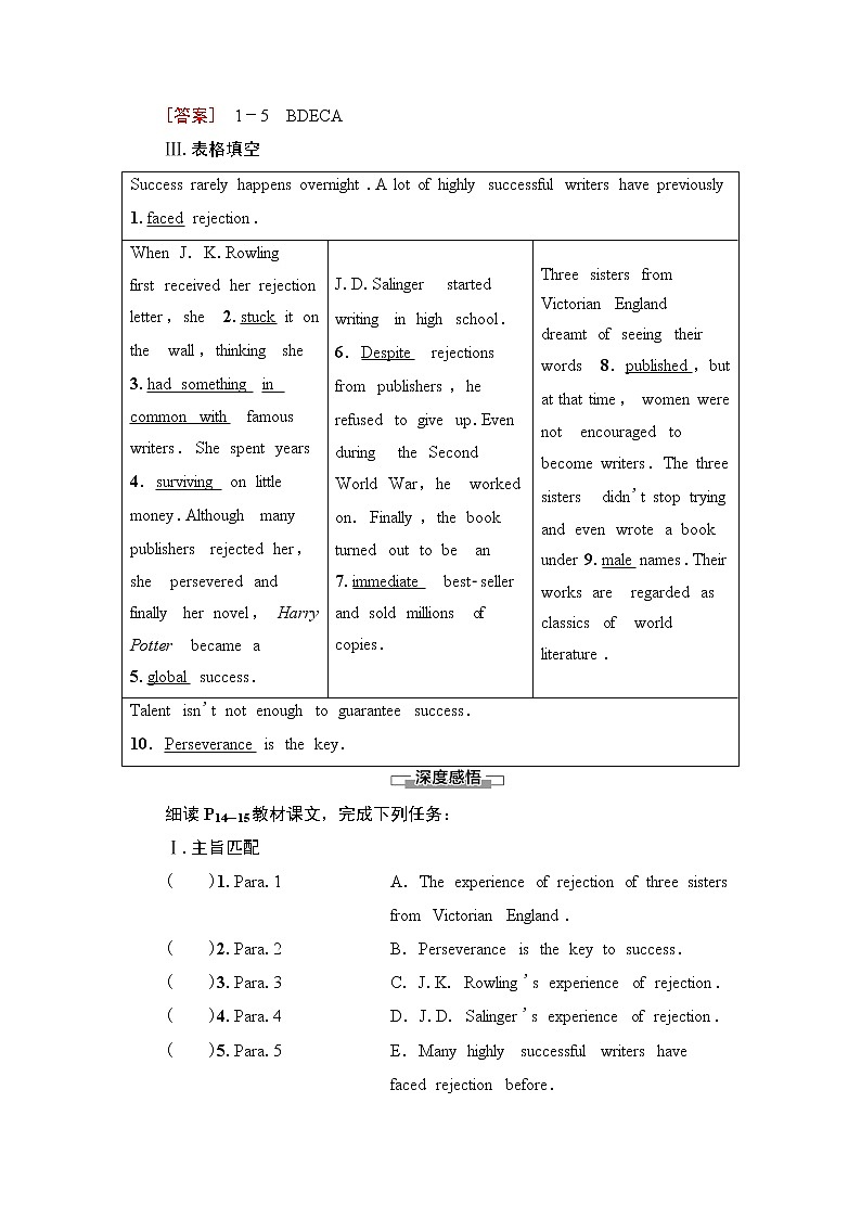 外研版高中英语选择性必修第一册Unit2理解课文精研读课件+学案02
