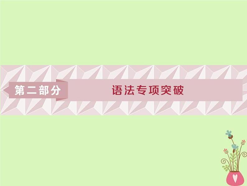 高考英语二轮复习语法专项突破1第一讲动词的时态和语态课件 (含答案)第1页