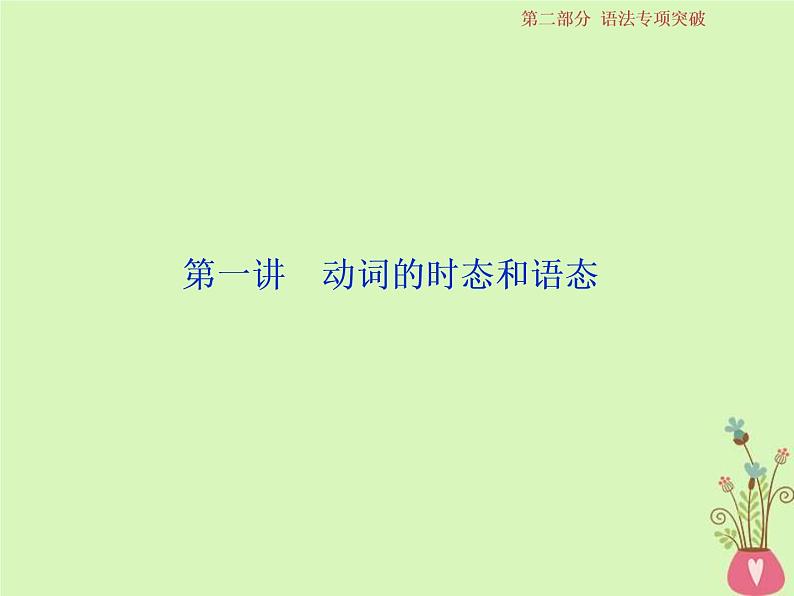 高考英语二轮复习语法专项突破1第一讲动词的时态和语态课件 (含答案)第2页