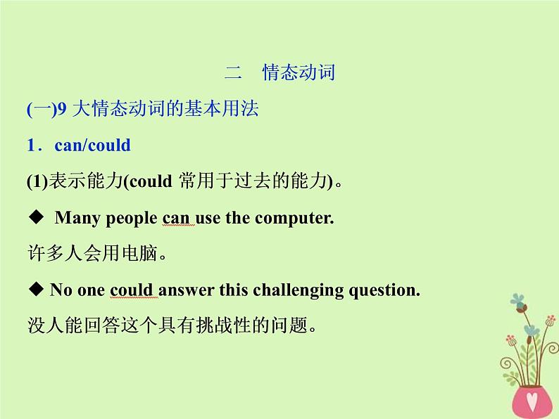 高考英语二轮复习语法专项突破9第九讲助动词情态动词和虚拟语气课件 (含答案)第7页