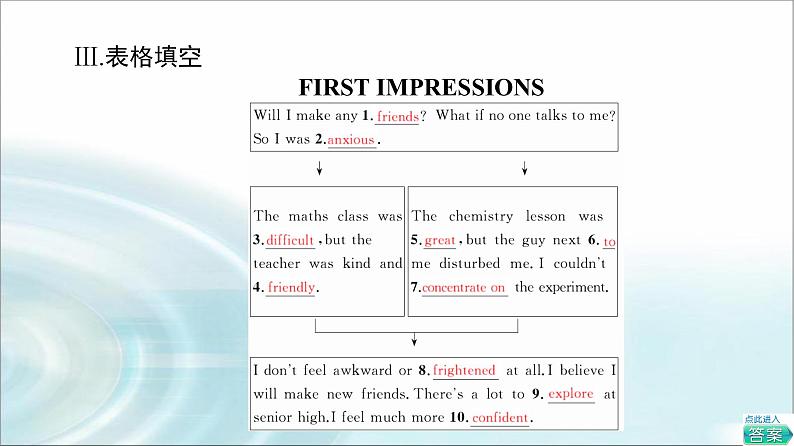 人教版高中英语必修第一册WELCOME UNIT 理解课文精研读课件+学案07