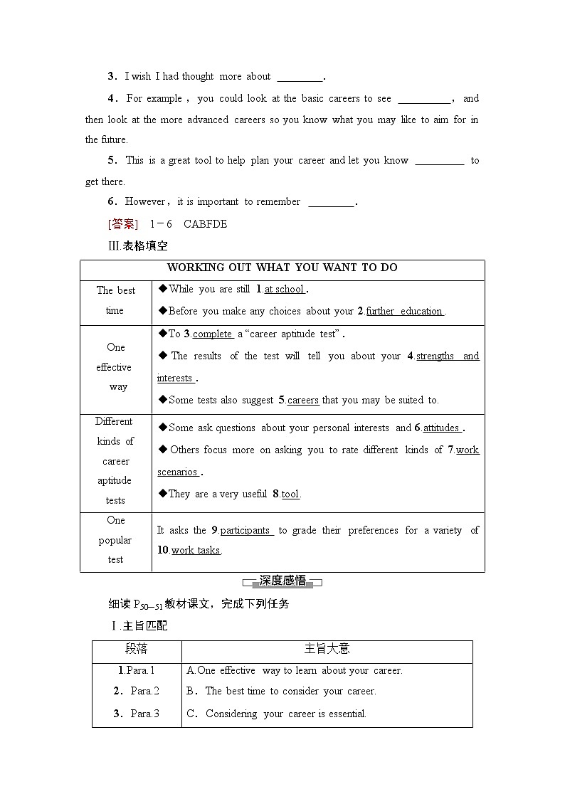 人教版高中英语选择性必修第四册UNIT 5 理解 课文精研读课件+学案02