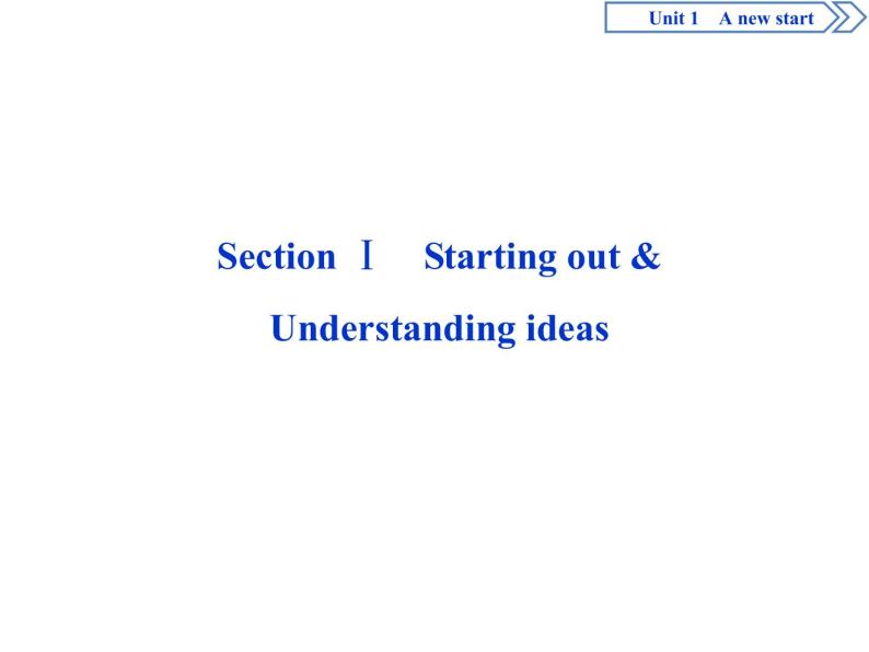Unit 1 A New Start  Section Ⅰ　Starting out & Understanding ideas(PPT课件)07