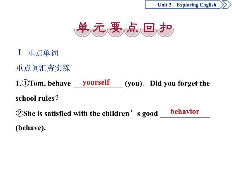 Unit 2 Exploring English 单元要点回扣(PPT课件)第1页