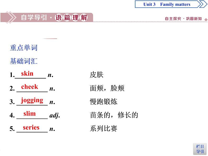 Unit 3 Family Matters  Section Ⅱ　Integrating skills & Developing ideas(PPT课件)02