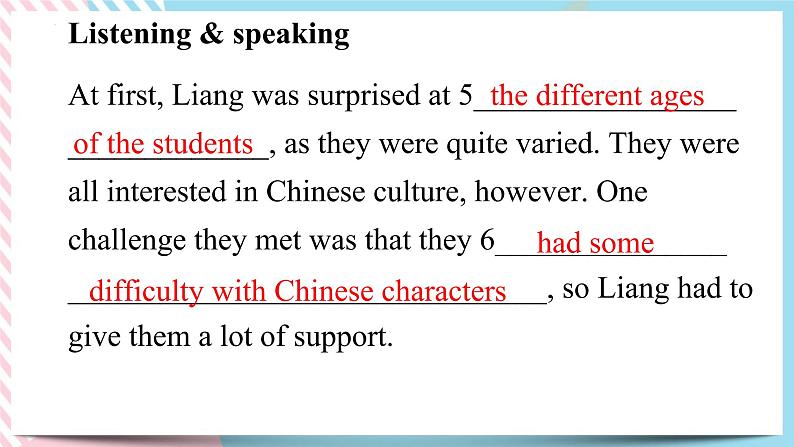 Unit 3 The World Meets China Using language课件06