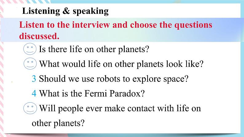 Unit 6 Space and Beyond Using language 2 课件07