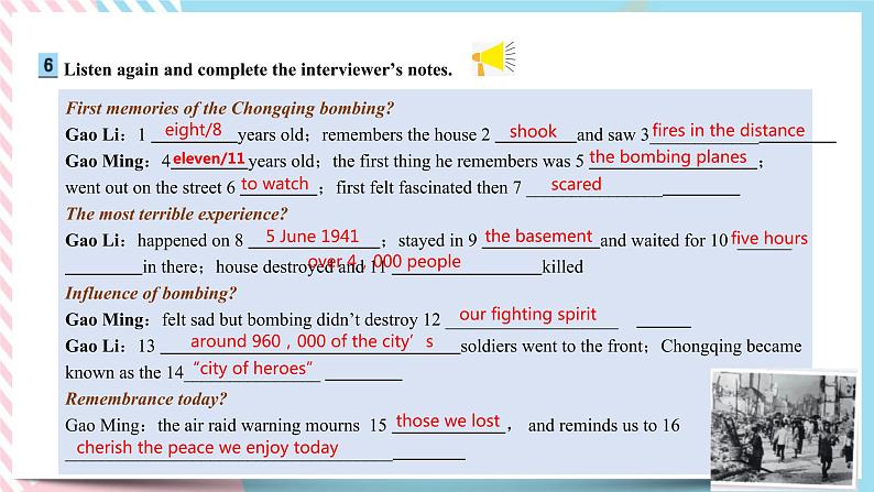 Unit 3 War and peace  Using language (2)课件06