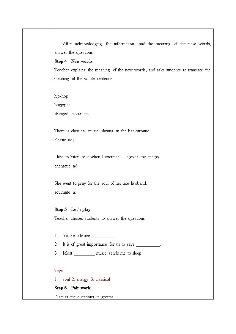 人教版英语必修二 Unit5 Music  (第1课时)课件（送教案练习）02