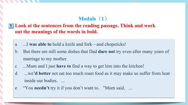 Unit 1 Food for thought  Using language (1)课件第2页