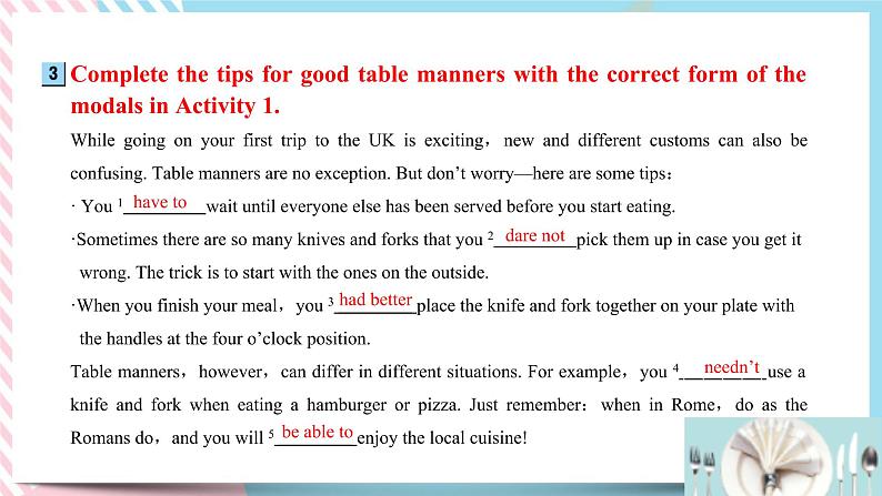 Unit 1 Food for thought  Using language (1)课件第6页