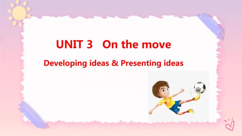 Unit 3 On the move  Developing ideas & Presenting ideas课件01