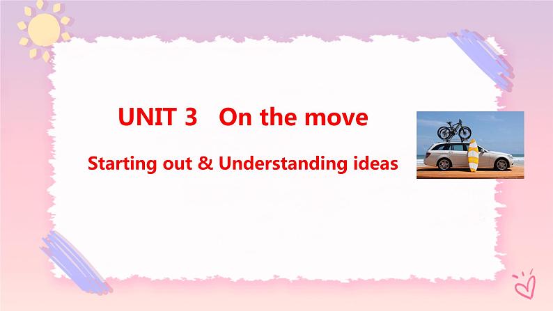 Unit 3 On the move  Starting out & Understanding ideas课件01