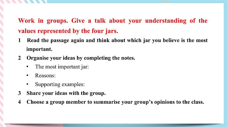 Unit 2 Improving yourself Developing ideas & Presenting ideas课件08