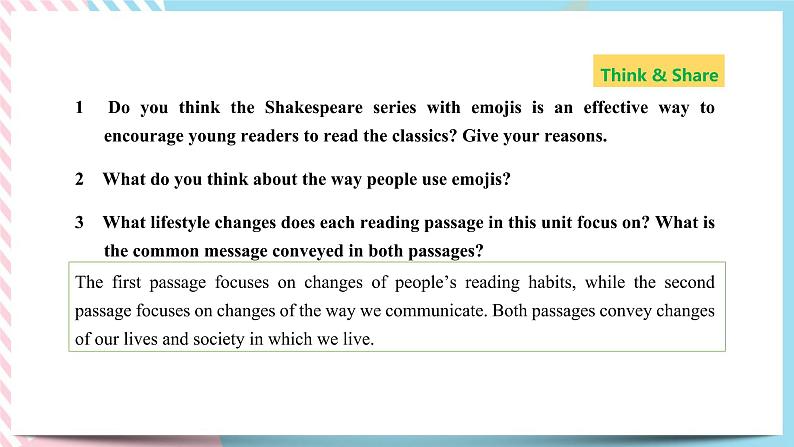 Unit 3 Times change Developing ideas & Presenting ideas课件07