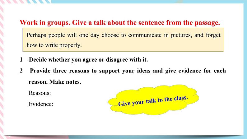 Unit 3 Times change Developing ideas & Presenting ideas课件08