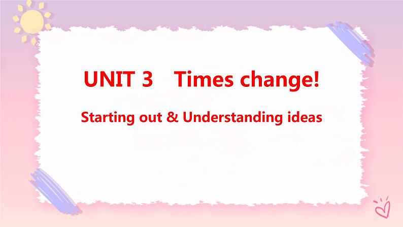 Unit 3 Times change Starting out & Understanding ideas课件01