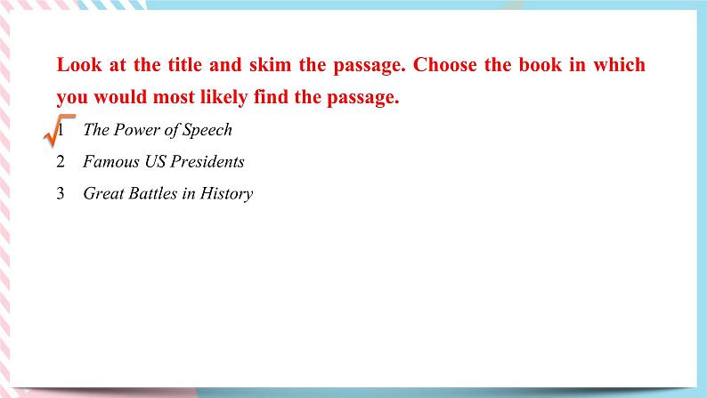 Unit 4 breaking boundaries Developing ideas & Presenting ideas课件08